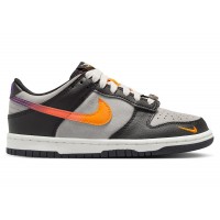 Подростковые Nike Dunk Low Medium Grey Black Orange Peel (GS)