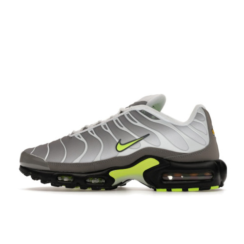 Nike Air Max Plus White Pearl Grey Neon - мужская сетка размеров