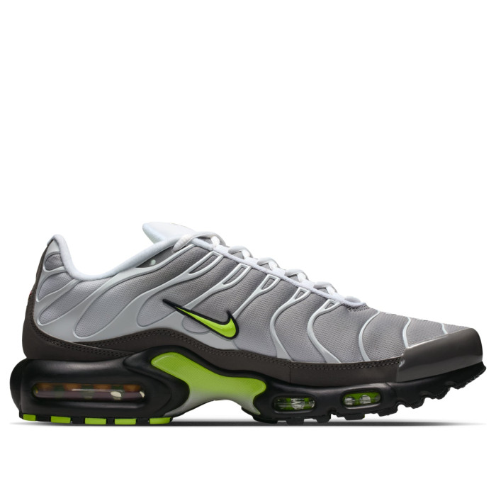 Nike Air Max Plus White Pearl Grey Neon - мужская сетка размеров Nike Air Max Plus White Pearl Grey Neon - мужская сетка размеров