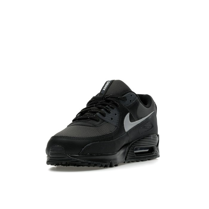 Nike Air Max 90 Black Reflective Silver - мужская сетка размеров Nike Air Max 90 Black Reflective Silver - мужская сетка размеров