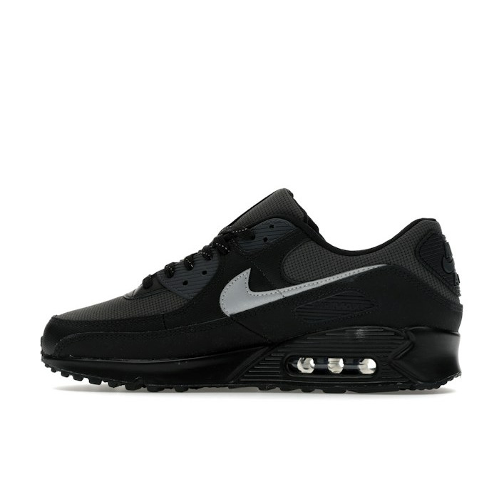 Nike Air Max 90 Black Reflective Silver - мужская сетка размеров Nike Air Max 90 Black Reflective Silver - мужская сетка размеров