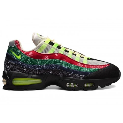 Nike Air Max 95 OG Big Bubble Neon Paisley Bandana - мужская сетка размеров