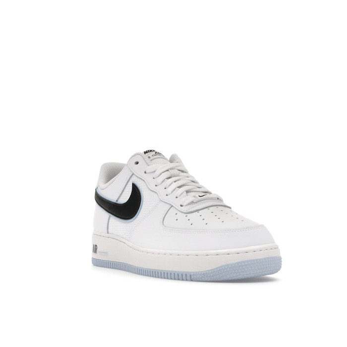 Nike Air Force 1 Low 07 White Black Hydrogen Blue - мужская сетка размеров Nike Air Force 1 Low 07 White Black Hydrogen Blue - мужская сетка размеров