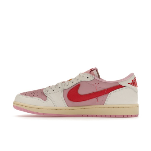 Travis Scott x Air Jordan 1 Retro Low OG Sail Tropical Pink - мужская сетка размеров