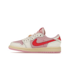 Детские Jordan 1 Retro Low OG SP Travis Scott Sail Tropical Pink (PS)