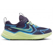 Детские Nike Cosmic Runner Dark Raisin University Blue Lime (PS)