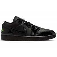 Женские Jordan 1 Low SE Black Croc Scream Green (W)