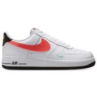 Nike Air Force 1 Low 07 Smiley Swoosh White Black Flash Crimson