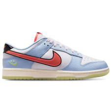 Nike Dunk Low Smiley Swoosh White Hydrogen Blue Crimson
