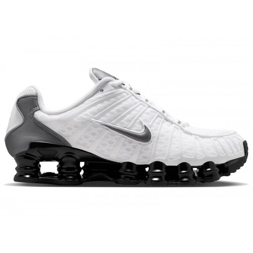 Nike Shox TL White Black Metallic Cool Grey - мужская сетка размеров