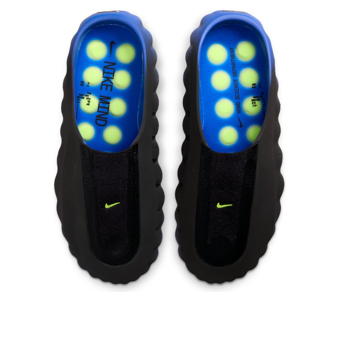 Nike Mind 001 Flyknit Slide Hyper Royal Black - мужская сетка размеров Nike Mind 001 Flyknit Slide Hyper Royal Black - мужская сетка размеров