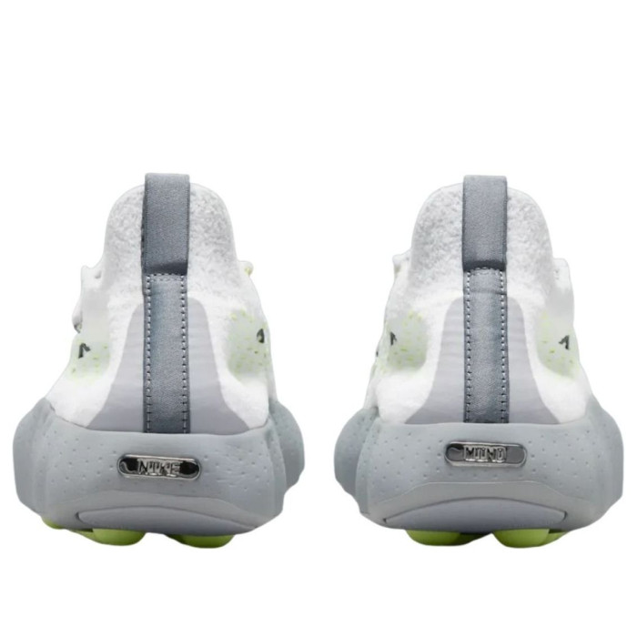 Nike Mind 002 Flyknit White Dark Grey Volt - мужская сетка размеров Nike Mind 002 Flyknit White Dark Grey Volt - мужская сетка размеров