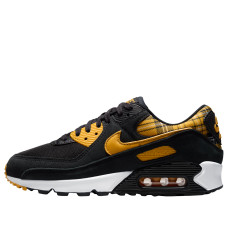 Женские Nike Air Max 90 Black Yellow Ochre Plaid (W)