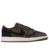 Подростковые Jordan 1 Retro Low OG Laser Black University Red (GS)