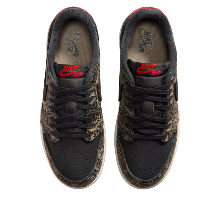 Jordan 1 Retro Low OG Laser Black University Red (GS) - подростковая сетка размеров Jordan 1 Retro Low OG Laser Black University Red (GS) - подростковая сетка размеров
