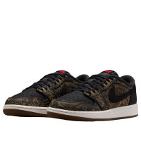 Подростковые Jordan 1 Retro Low OG Laser Black University Red (GS)
