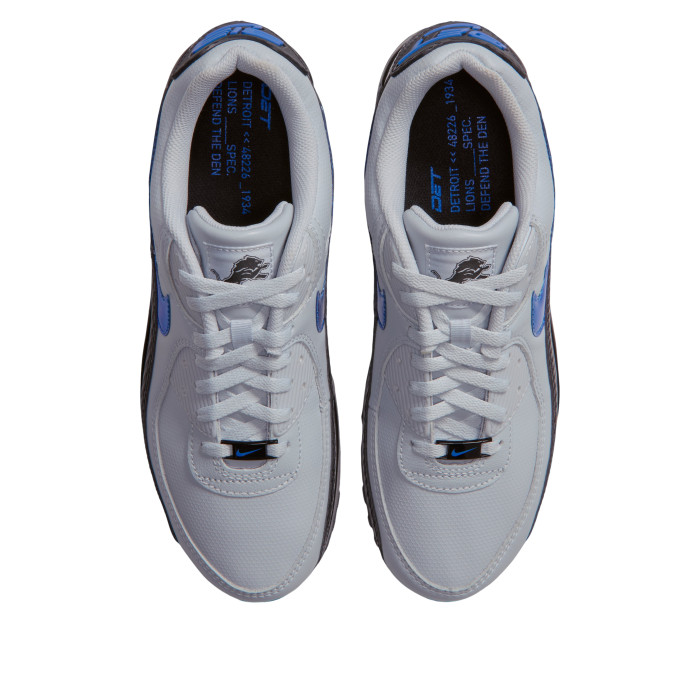NFL x Nike Air Max 90 Detroit Lions - мужская сетка размеров NFL x Nike Air Max 90 Detroit Lions - мужская сетка размеров