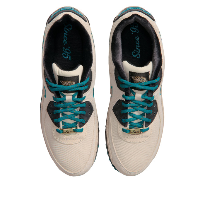 NFL x Nike Air Max 90 Jacksonville Jaguars - мужская сетка размеров NFL x Nike Air Max 90 Jacksonville Jaguars - мужская сетка размеров