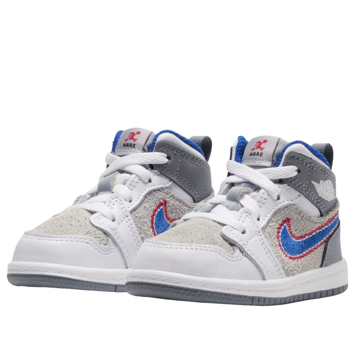 Jordan 1 Mid SE Space Jam Hare (TD) - детская сетка размеров Jordan 1 Mid SE Space Jam Hare (TD) - детская сетка размеров