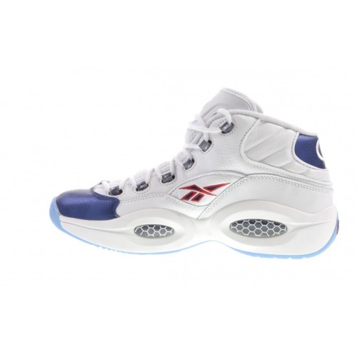 Кроссы Reebok Question Mid Blue Toe (2016) - мужская сетка размеров