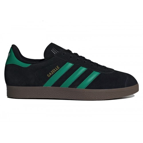 Кроссы adidas Gazelle Black Court Green - мужская сетка размеров