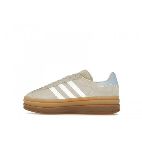 Кроссы adidas Gazelle Bold Wonder White Clear Sky (Kids) - подростковая сетка размеров