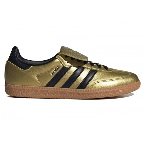 Кроссы adidas Samba LT Gold Metallic Black Gum (W) - женская сетка размеров