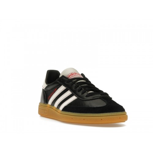 Кроссы adidas Handball Spezial Core Black Off White Red - мужская сетка размеров