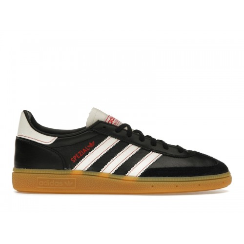 Кроссы adidas Handball Spezial Core Black Off White Red - мужская сетка размеров