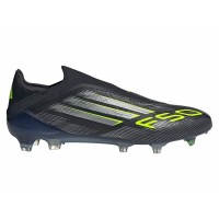 adidas F50 Elite Laceless FG Core Black Iron Metallic Lucid Lemon