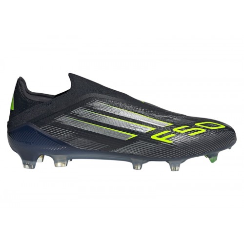 adidas F50 Elite Laceless FG Core Black Iron Metallic Lucid Lemon - мужская сетка размеров