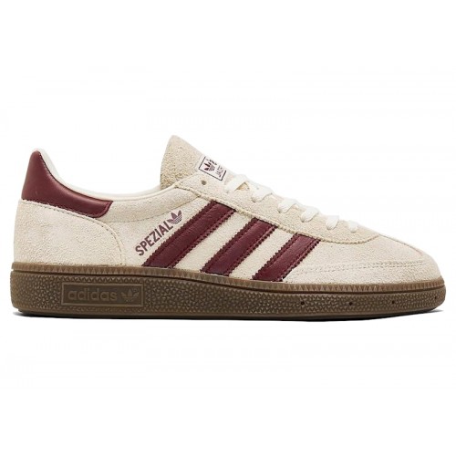 Кроссы adidas Handball Spezial Off White Collegiate Burgundy (W) - женская сетка размеров