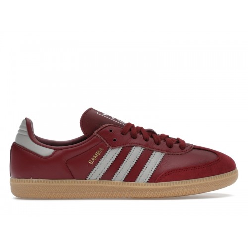 Кроссы adidas Samba OG Burgundy Gum (W) - женская сетка размеров