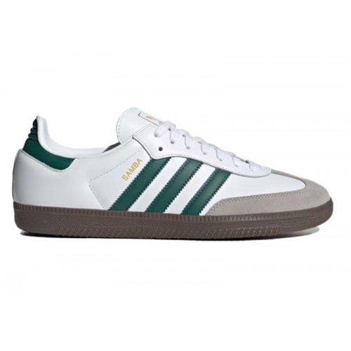 Кроссы adidas Samba OG Cloud White Collegiate Green - мужская сетка размеров