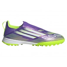 Подростковые adidas F50 League Laceless TF Purple Rush Cloud White Lucid Lemon (GS)