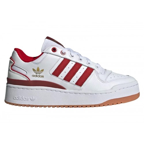 Кроссы adidas Forum Bold White Better Scarlet Preloved Ruby (W) - женская сетка размеров