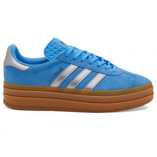 Кроссы adidas Gazelle Bold Blue Burst (W) - женская сетка размеров