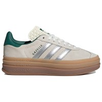 Женские кроссовки adidas Gazelle Bold Off White Collegiate Green (W)