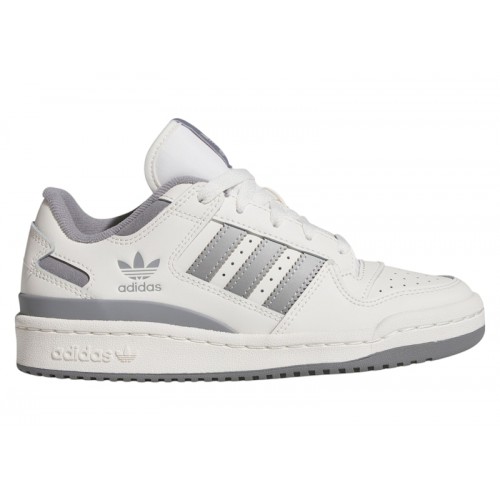 adidas Forum Low CL Cloud White Grey Three Grey Two (GS) - подростковая сетка размеров