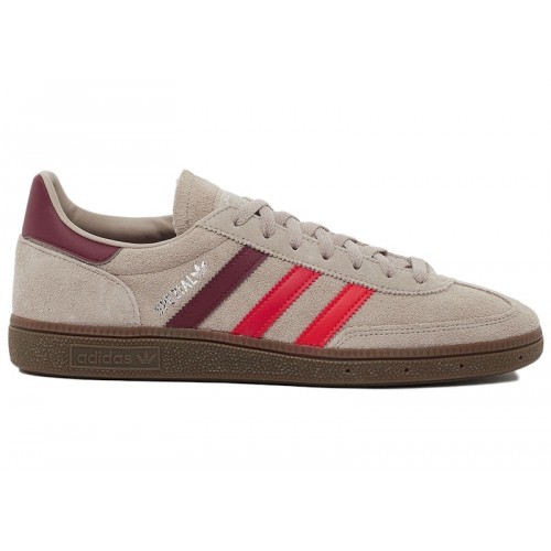 Кроссы adidas Handball Spezial Silver Pebble Red - мужская сетка размеров