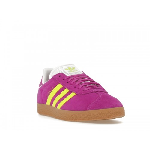 Кроссы adidas Gazelle Purple Burst Solar Yellow (W) - женская сетка размеров