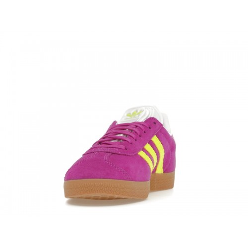 Кроссы adidas Gazelle Purple Burst Solar Yellow (W) - женская сетка размеров