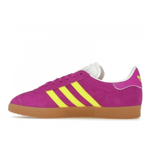 Кроссы adidas Gazelle Purple Burst Solar Yellow (W) - женская сетка размеров