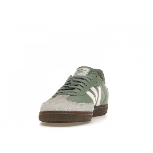 Кроссы adidas Samba OG Silver Green Chalk White - мужская сетка размеров