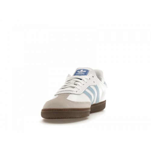 Кроссы adidas Samba OG White Sky Blue - мужская сетка размеров