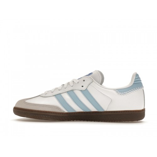 Кроссы adidas Samba OG White Sky Blue - мужская сетка размеров