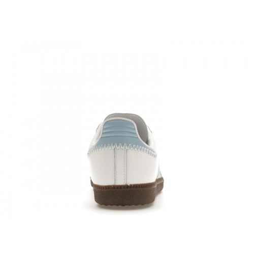 Кроссы adidas Samba OG White Sky Blue - мужская сетка размеров