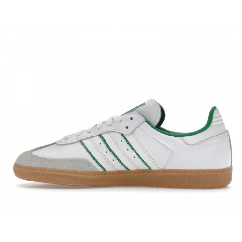 Кроссы adidas Samba OG Crystal White Green - мужская сетка размеров