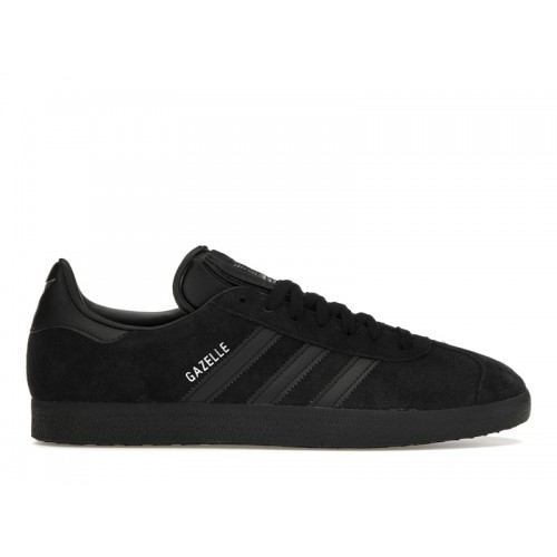 Кроссы adidas Gazelle All Black Silver Metallic - мужская сетка размеров