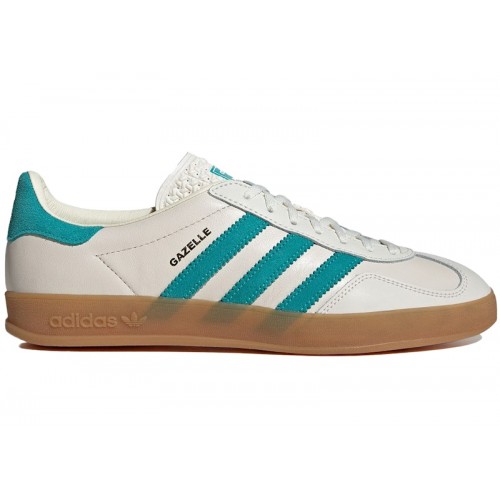 Кроссы adidas Gazelle Indoor Turqoise Chalk White - мужская сетка размеров